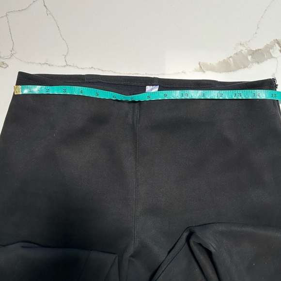 MarlaWynne Elegant Black Faux Suede Side Zip Pants - Picture 7 of 8